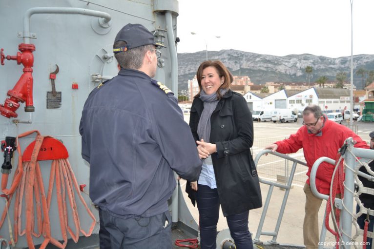 Jornadas sobre la fragata 'La Guadalupe' - Ana Kringe visita el patrullero Vigia