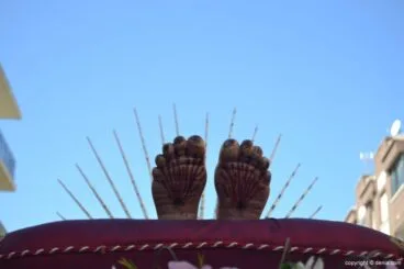 Llegada de la Santíssima Sang restaurada – detalle de los pies