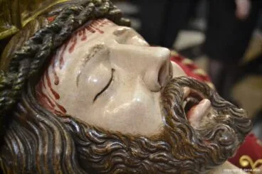 Llegada de la Santíssima Sang restaurada – detalle del rostro