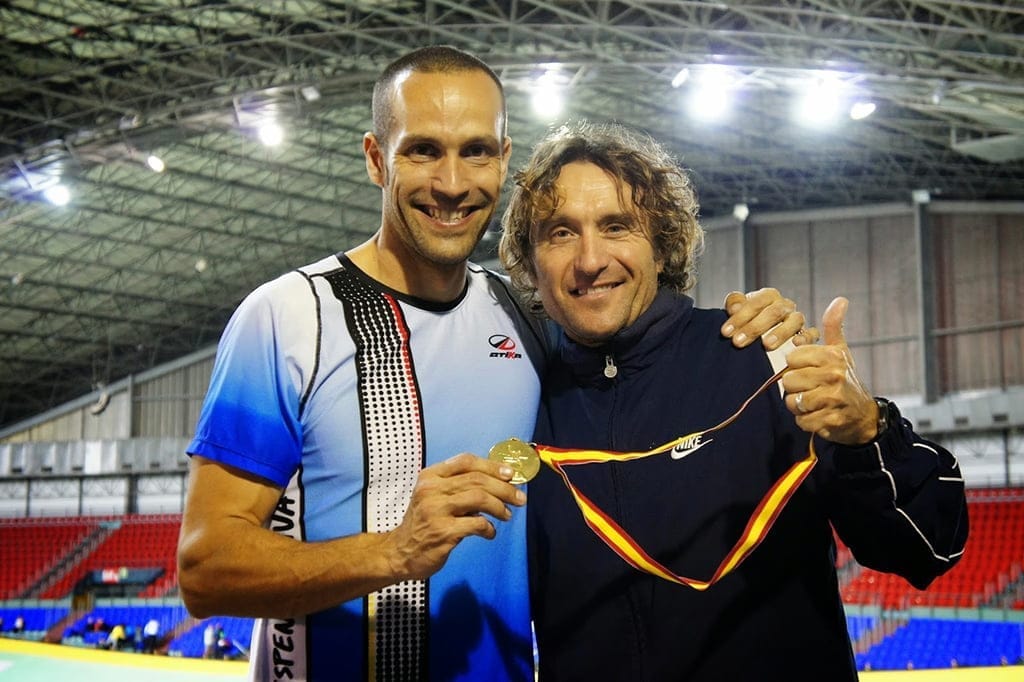 Juanra Pous doble campeón de España Veteranos en San Sebastián 1 Juanra Pous con su entrenador Franc Beneyto