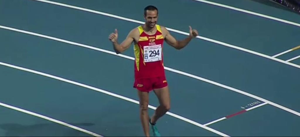 Juanra Pous medalla de bronce en el Campeonato de Europa de Veteranos 1 Juanra Pous tras la final del 800