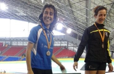 Lilia Riva en el podium