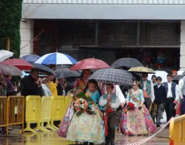 Lluvia en las fallas