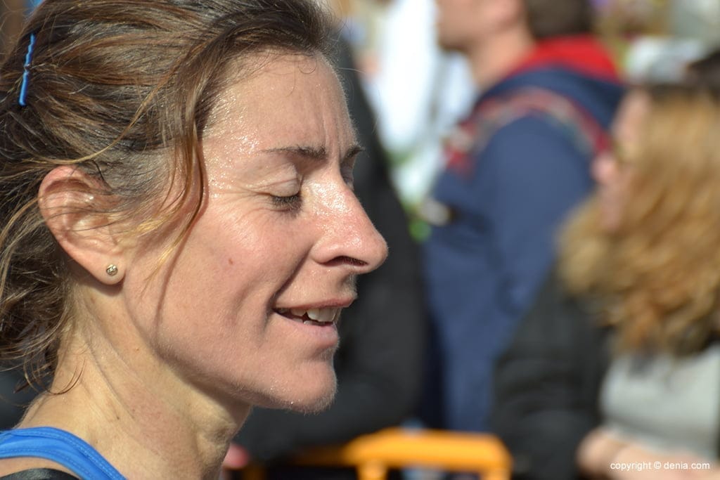 Mayca Sala tras el esfuerzo