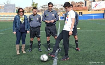 Pepelu hizó el saque de honor