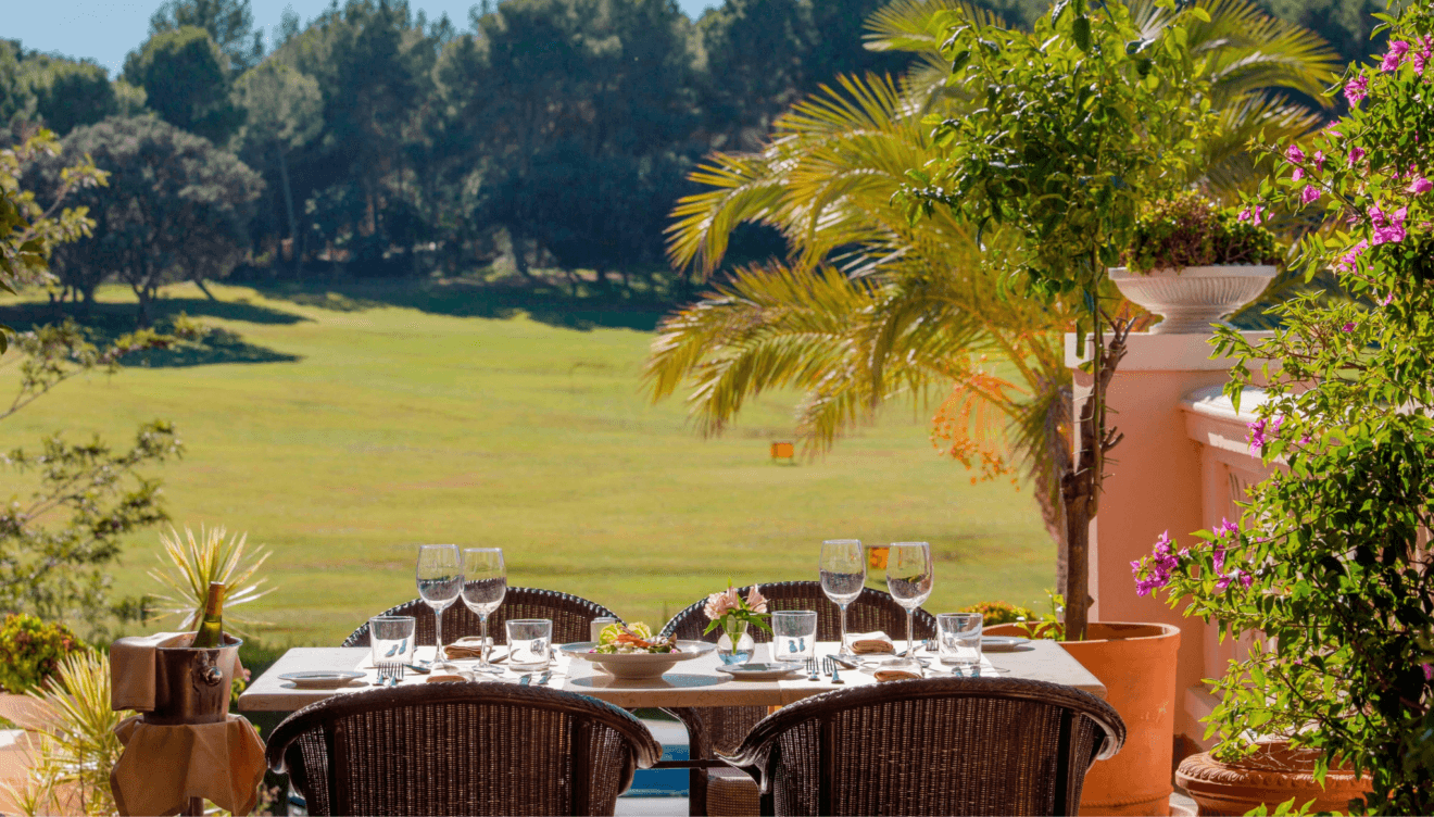 Desayunos al aire libre en el Hotel Marriot