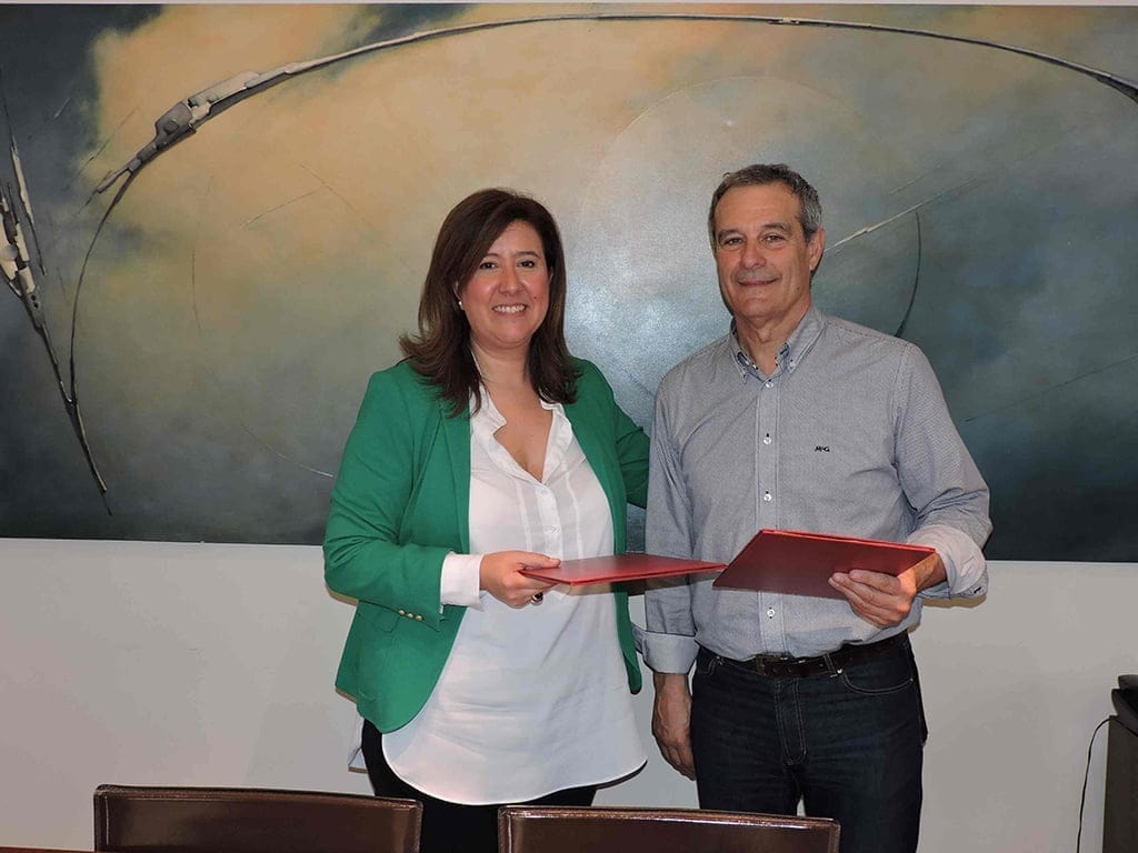 Ana Kringe con Fredi en el ayuntamiento de Dénia