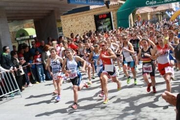 Andrea Fernández a la eixida del Nacional de Duatló Cadet