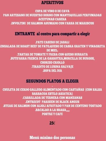 Menú Restaurante Al Punto