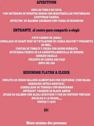 Menú Restaurante Al Punto