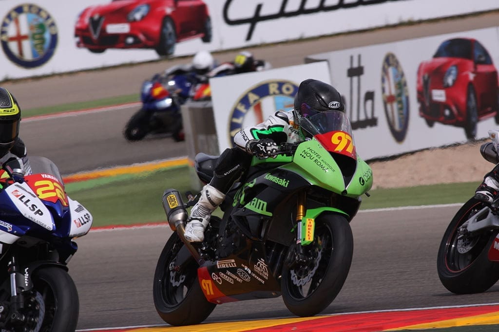 Abandono de Álex Sirerol en la segunda carrera de STK600 en Aragón 1 Sirerol en Alcañiz