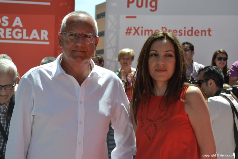 Mitin PSOE Dénia - Vicent Grimalt y Rosa Mustafà