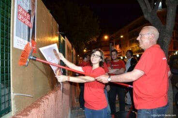 Pegada de carteles elecciones municipales Dénia 2015 – PSOE