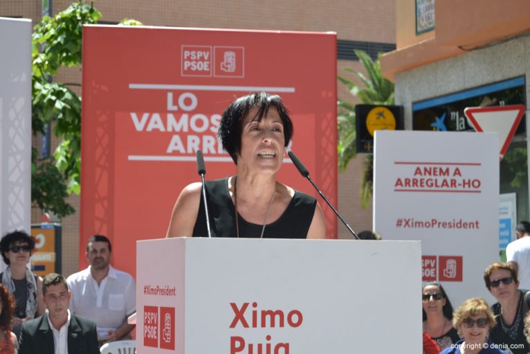 Mitin PSOE Dénia - Presentadora