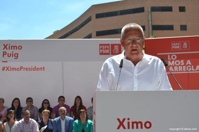 16 Mitin PSOE Dénia Vicent Grimalt