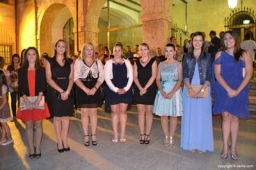Elección Falleras Mayores Dénia 2016 – Corte de honor de la Fallera Mayor