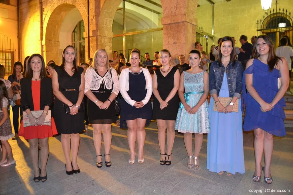 Elección Falleras Mayores Dénia 2016 - Corte de honor de la Fallera Mayor