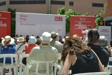 Mitin PSOE Dénia –  Desde el público