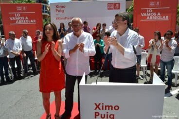 Mitin PSOE Dénia – Rosa Mustafà Vicent Grimalt y Ximo puig