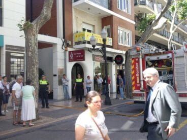 Calle Campos cortada al tráfico