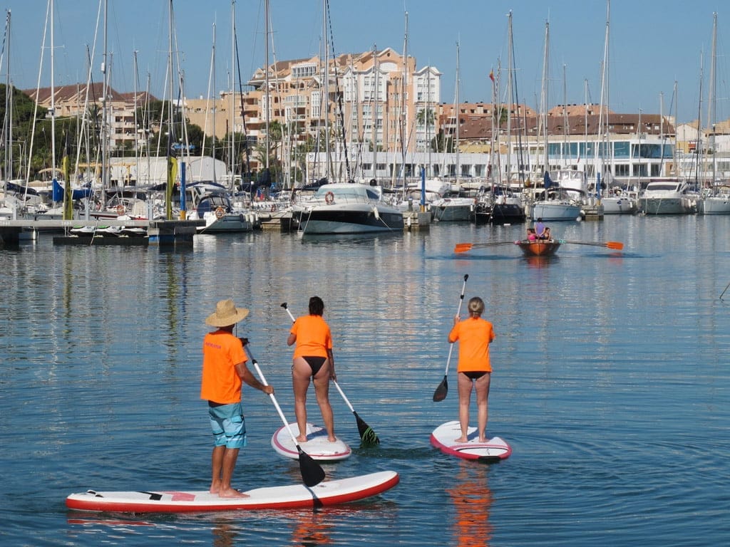 Calses de Paddle Surf en el Salón Náutico de Dénia
