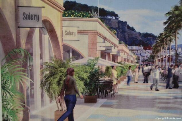 Grafismo de la nueva área comercial en el puerto de Dénia