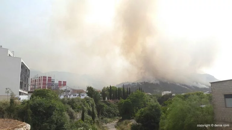 Incendio en Vall d`Ebo