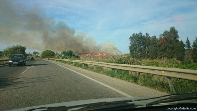 Incendio en la planta de compostaje
