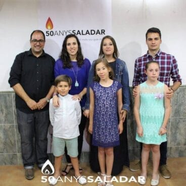Marina Margalejo en la presentación del logo de la falla Saladar