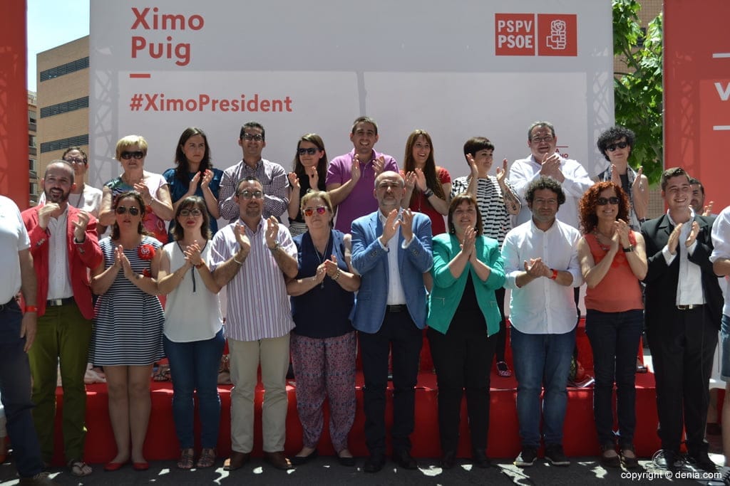 El PSPV-PSOE agradece el apoyo de los ciudadanos en las pasadas elecciones 1 Miembros de la lista del PSOE en Dénia