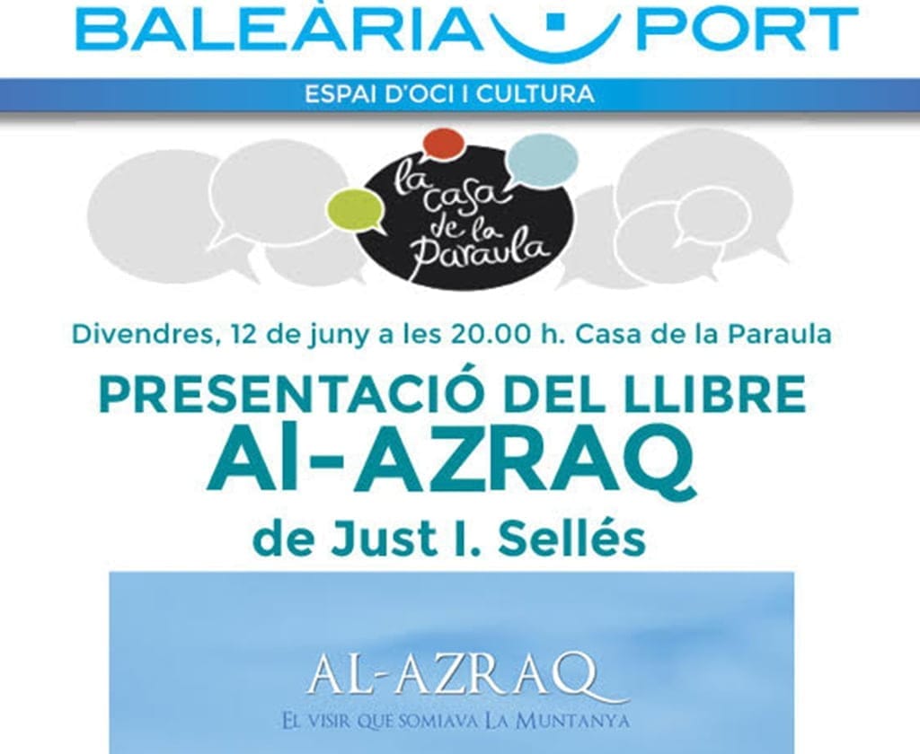 Presentación del libro; ' Al-Azraq. El visir que somiava La Muntanya' 1 Cartel de la presentación del libro "Al-Azraq"