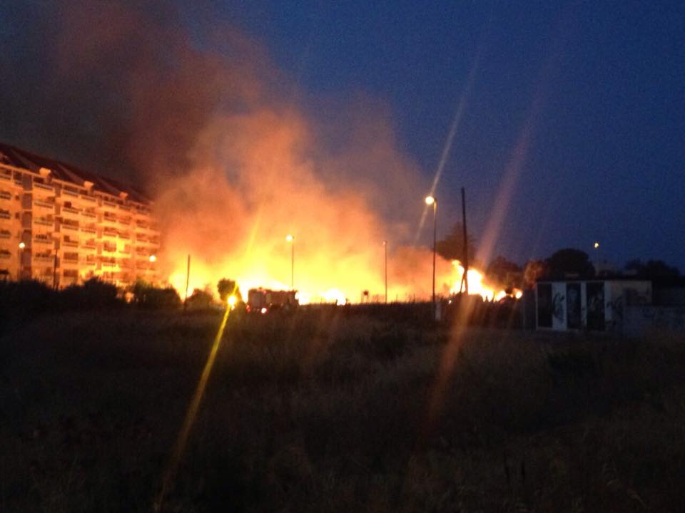 Incendio en la zona de El Fortí