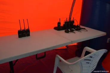 Interior del Puesto de Mando Avanzado de Protección Civil Dénia