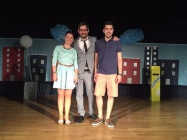 Iván Llorens y Laura Casado con Eugeni Alemany