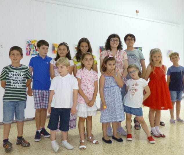 Los jóvenes artistas del colegio Maristas
