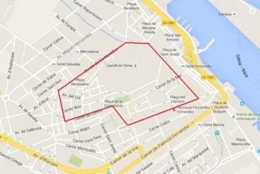 Mapa Centro Histórico Dénia