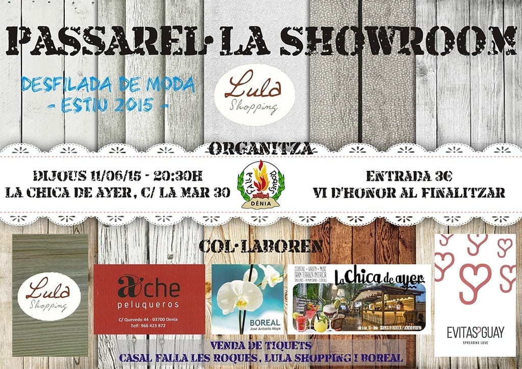 La moda llega a la Falla Les Roques 1 Passarel.la Showroom de moda