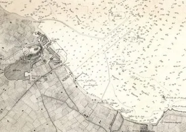 Plano del puerto de Dénia en 1879