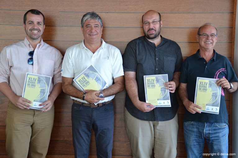 Portolés, Crespo, Calatayud y Vidal en la presentación de la Diana de Oro.