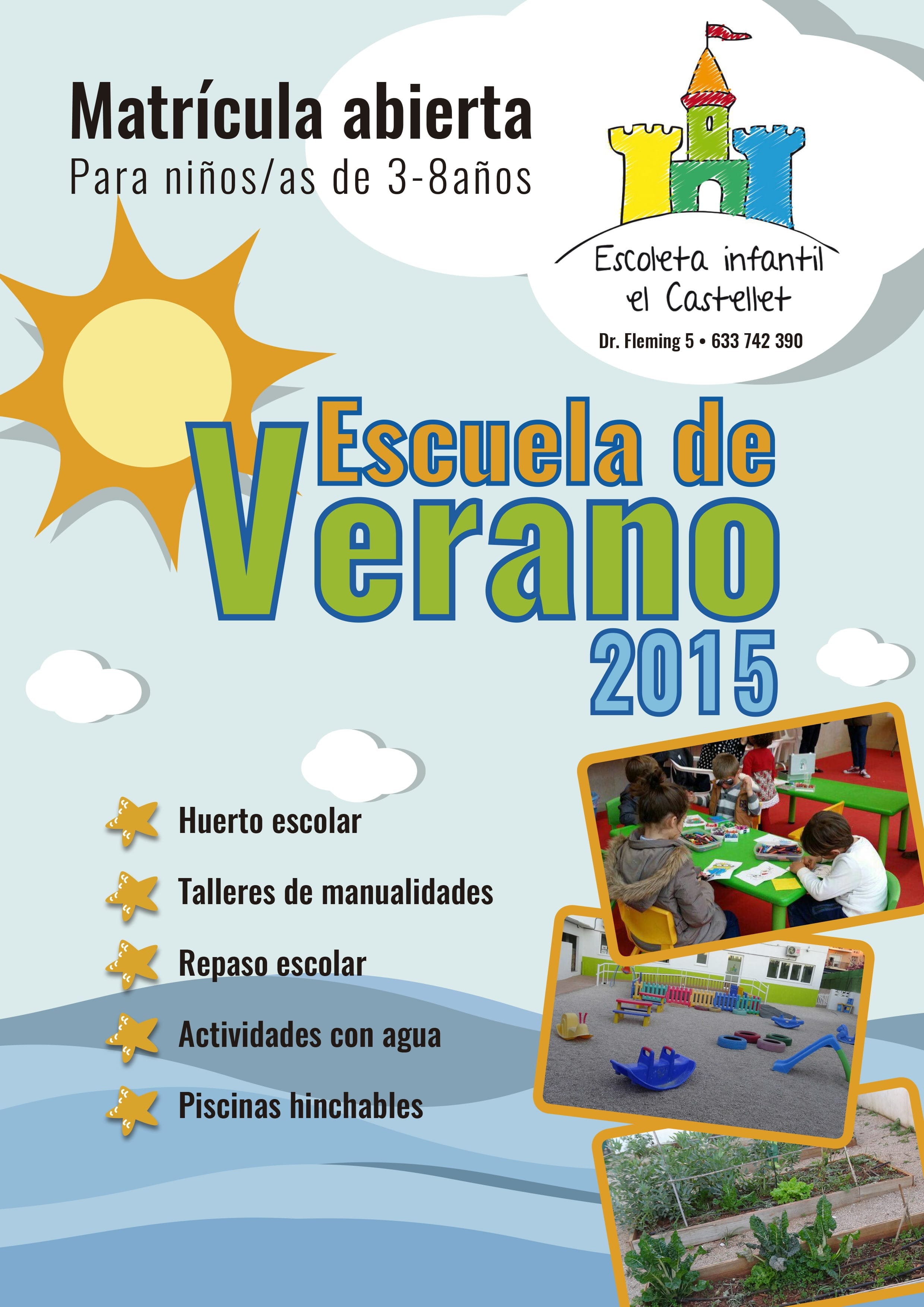 Ya está abierta la matrícula para la Escuela de Verano en Escoleta el Castellet 2 flyer castellet