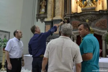 Llegada de la talla de Sant Roc a Dénia