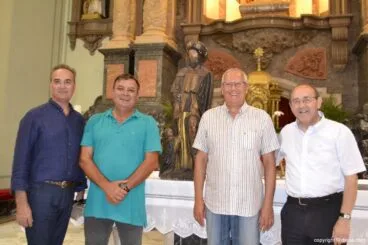 Vicent Grimalt visita la talla de Sant Roc