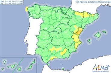 Alerta amarilla por tormentas
