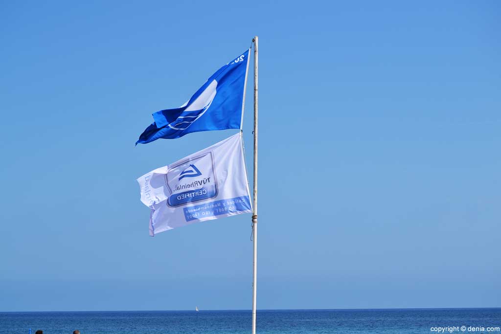 Bandera azul en Dénia