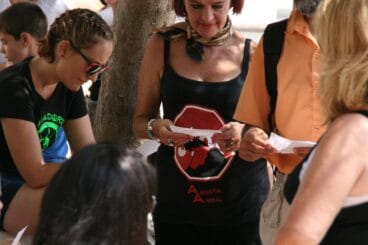 Camisetas reivindicativas en la concentración