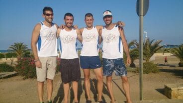 Francesc Miralles David Ribes Ramón Grimalt y Gonzalo Durá en Sagunto