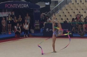 Laura Crespo en l'aparell de cinta