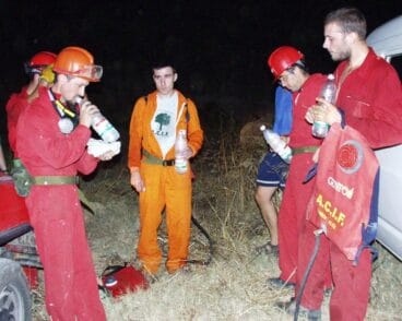 Miembros de ACIF en alguno de los muchos incendios que han ido a extinguir