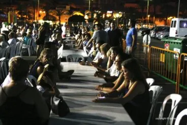 Gente de las fallas en la cena de asociaciones