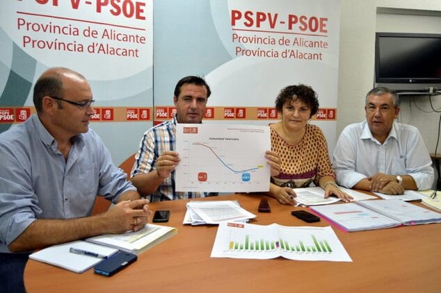 Herick Campos con otros diputados socialistas